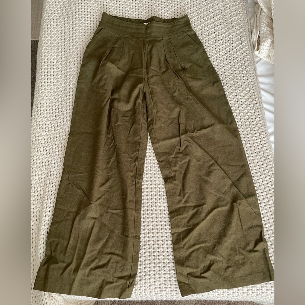Abercrombie & Fitch Linen-Blend Ultra Wide-Leg Pant size XS